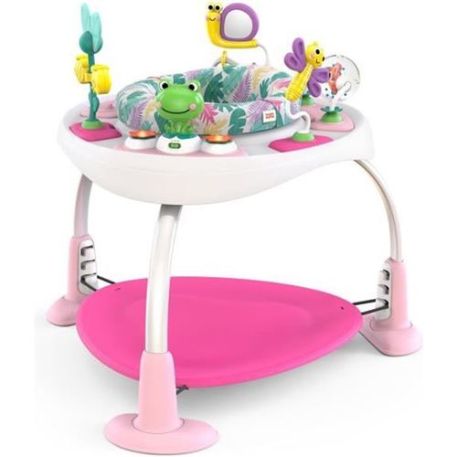 BRIGHT STARTS Aire deveil Bounce Bounce BabyTM 2-in-1 Activity Jumper + Table - Playful PalmsTM