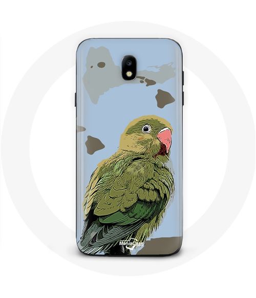 Coque pour Samsung Galaxy J7 2017 Perruches Oiseaux vert Maniacase