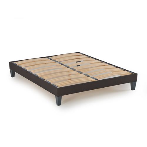 Maison Aubertin - Sommier en Kit Tissu Gris - 160 x 200 cm