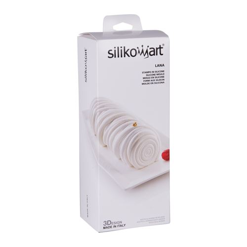 Plat / moule SilikoMart Moule bûche en silicone Lana 29,5x9,5 cm - - Gris -  Silicone