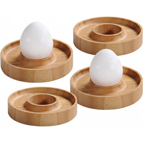 Bambus-Eierbecher, 4 Stück