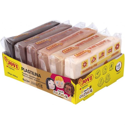 Pâte à modeler Jovi pack de 6 unités de 50 grammes multi cultural
