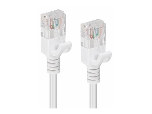 MicroConnect - Câble réseau - RJ-45 (M) pour RJ-45 (M) - 15 cm - UTP - CAT 6 - sans crochet, bloqué - blanc