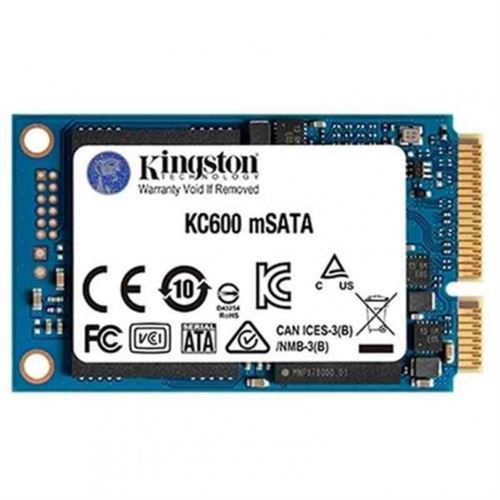 Kingston KC600 - SSD - gecodeerd - 512 GB - intern - mSATA - SATA 6Gb/s - 256-bits AES - Self-Encrypting Drive (SED), TCG Opal Encryption