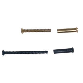Vis à métaux tête fraisé bombée M4X70 + douille TFB M4X22 nickelé - HOPPE - 533626 + 534722 - 1