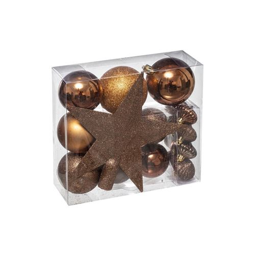 Atmosphera Lot De 18 Boules De Noël Bronze - Image 3