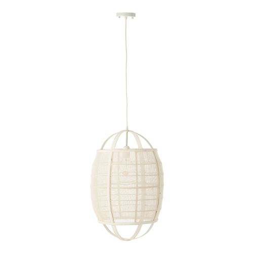 Non Communiqué Blanc Lampe Suspension En Bambou "Ion" 37Cm