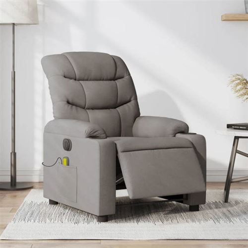 Vidaxl Fauteuil De Massage Électrique - Taupe - Image 2