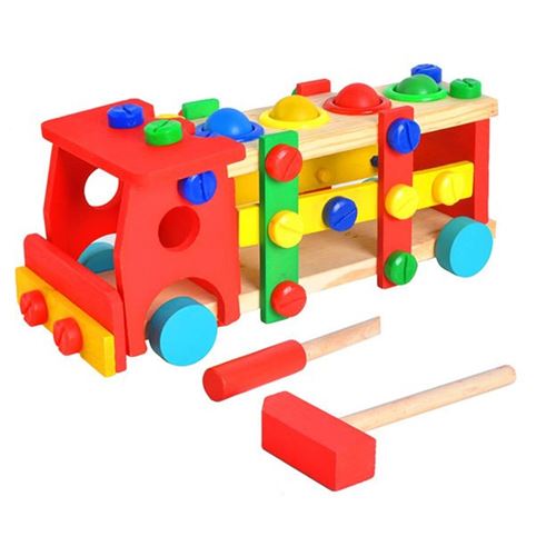 MonMobilierDesign BOB Camion éducatif en bois à bricoler jouet Montessori avec outils