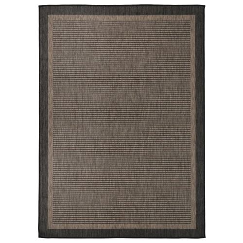 vidaXL Tapis à tissage plat d'extérieur 120x170 cm Marron foncé