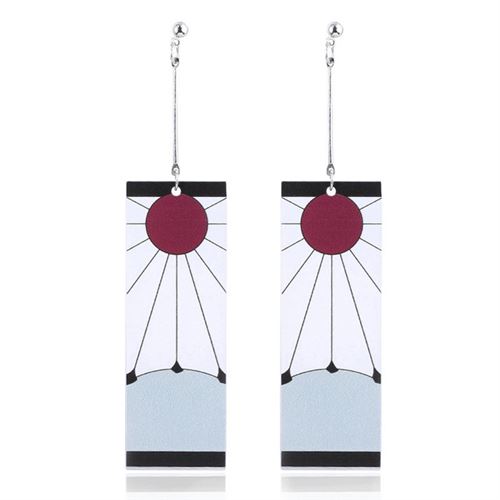 Boucles d'oreilles pour femmes Tueur de démons en acrylique cosplay anime, une paire (A1)