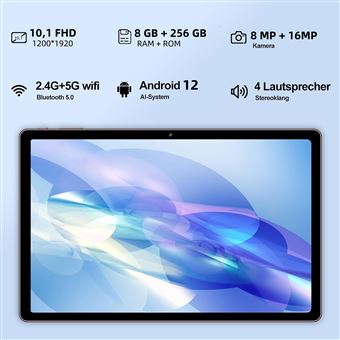 Tablette Tactile V5Pro 10.4 Pouces 2K , 4Go RAM+64Go ROM(1To TF