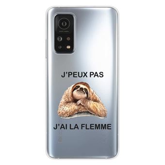 Coque en silicone imprimée compatible Xiaomi Mi 10T Mi 10T Pro J'peux pas j'ai la flemme - 1