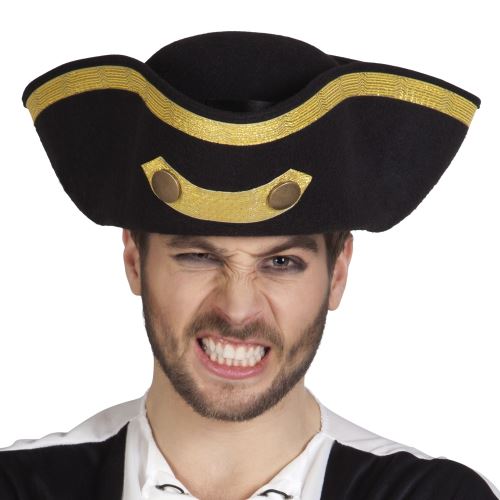 Boland chapeau Amiral Tricorne Black