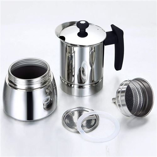 Poign/ée Marron 6 Tasses ROSSETTO Cafeti/ère Italienne en INOX