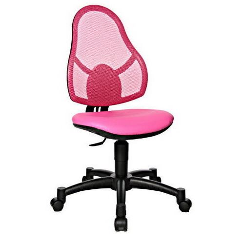 Siège de bureau enfant / Siège pivotant OPEN ART JUNIOR, tissu maille rose