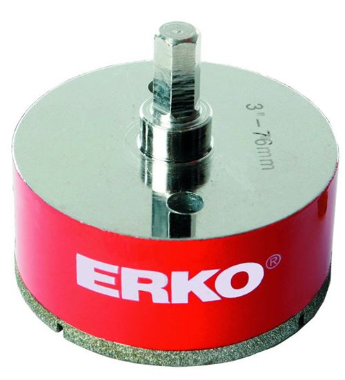 Foret diamant pour scie trépan ERKO - Hexagonale - Hexa 11 mm - Diamètre 44 mm