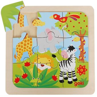 Nom Puzzles pour enfants de 1-2 ans Puzzles pour tout-petits Set Puzzle en  bois avec texte gravé au dos