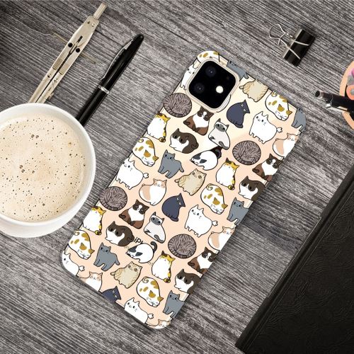 Coque en TPU joli motif d'impression flexi chats pour votre Apple iPhone XR 6.1 pouces (2019)
