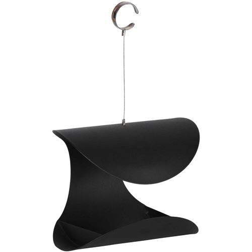 Esschert Design Mangeoire à oiseaux suspendue Noir L FB438