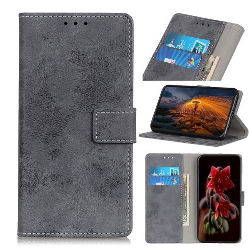 Etui en PU style vintage gris pour votre Huawei Nova 5/Nova 5 Pro