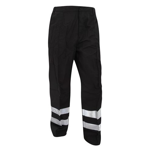 Yoko - Pantalon de travail haute visibilité, coupe régulière - Homme (Lot de 2) (46 FR) (Noir) - UTBC4407