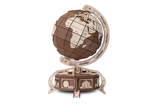 Eco-Wood-Art Eco-Wood-Art Globe en bois modelé brun