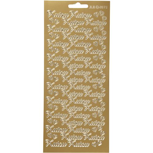 Creotime feuille d'autocollants or Invitation finlandaise 1 feuille