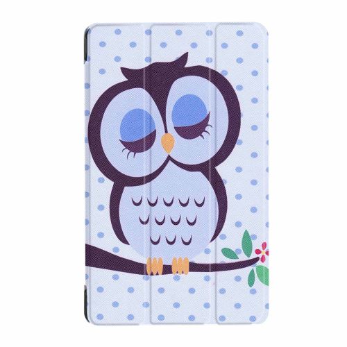 Étui de protection tri-pliée pour Lenovo Tab4 8 Plus TB-8704F/N Chouette