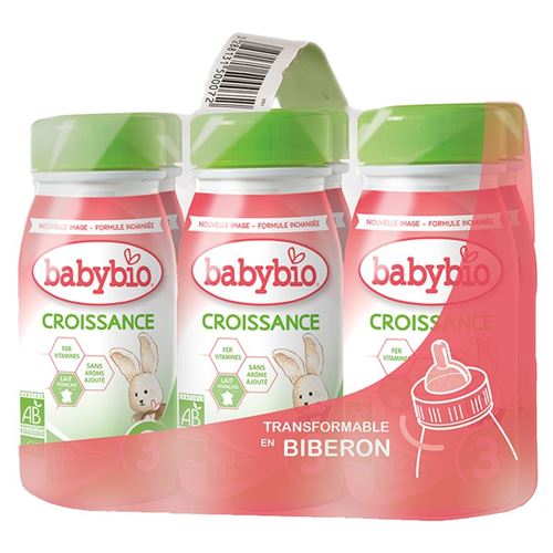 Lait Croissance Liquide (Pack de 6 bouteilles de 25cl) - Babybio
