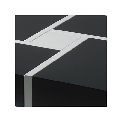 14 Sur Table Basse Carree Laque Grise Et Blanche Quadro Achat