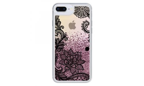 Coque souple iPhone 7/8 Plus motif Lace et paillettes