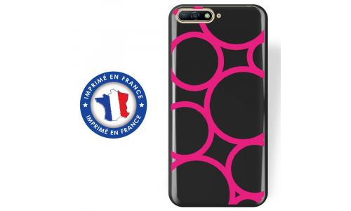 Coque souple pour Huawei Y6 (2018) avec impression Motifs ronds fushias