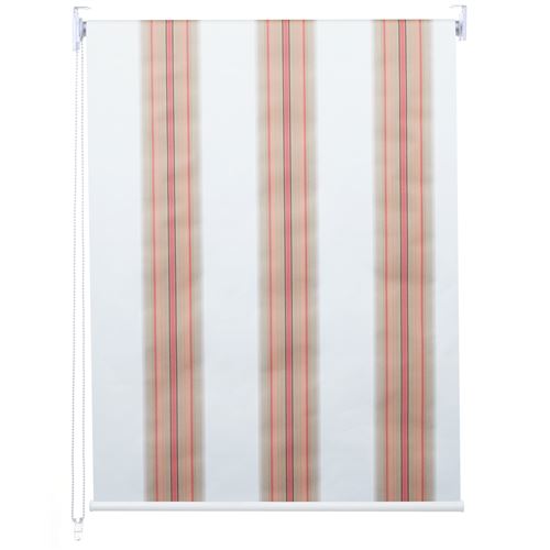 Store à enrouleur pour fenêtres, HWC-D52, avec chaîne, avec perçage, opaque, 40 x 160 ~ blanc/rouge/beige