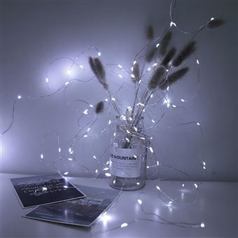 Guirlande Lumineuse USB 5m - 50 LEDs Blanches - Pour Intérieur/extérieur - Déco Chambre, Noël, Fête