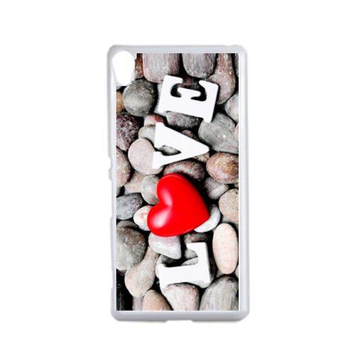 Coque Love Galet Compatible Sony Xperia Performance Transparent