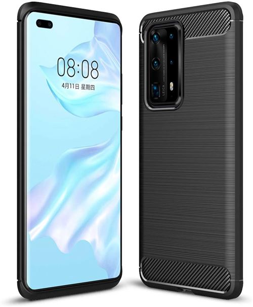 Advansia Coque de protection pour Huawei P40 Pro+ Carbone Noir