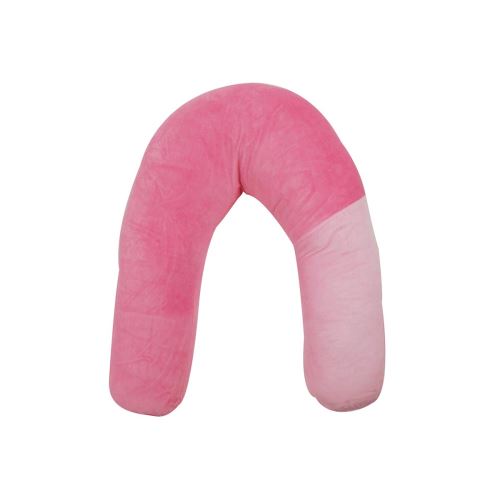 Coussin d'allaitement en velours déhoussable - Rose