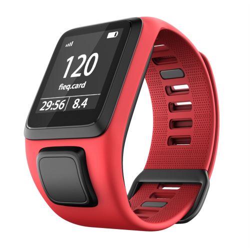 Bracelet de montre Compatible avec TomTom Adventurer/Runner 2 3/Spark 3, Gel de silice - Rouge