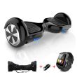Hoverboard Cool&Fun Gyropode Electrique Skateboard 6.5 Pouces Bluetooth / Montre Connectée + Sac de transport + Télécommande - Design Noir