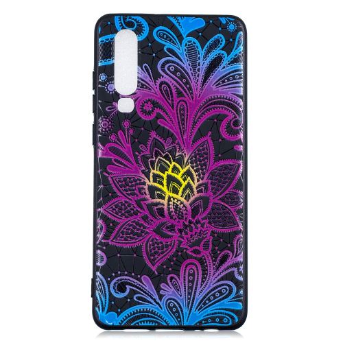 Coque en TPU impression de motifs fleur en dentelle pour votre Huawei P30