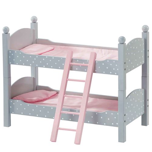 Olivias meuble lit superposé 2 couchettes poupée poupon jeux jouet TD-0095AG