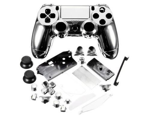 Coque de Protection Plaqué Housse Etui Pour Manette PS4 Contrôleur DualShock 4 Argent
