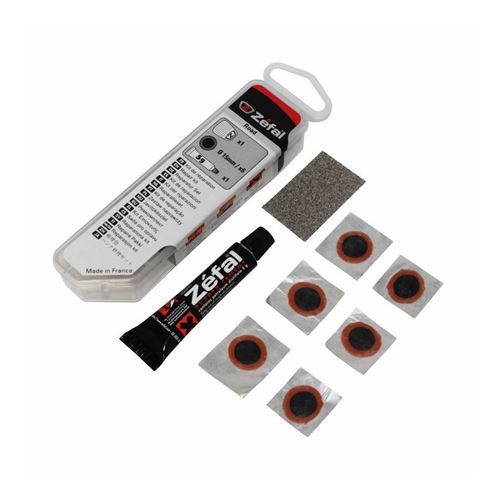 Zefal - Kit de réparation chambre à air vélo route - 4 patchs 15mm - Colle 5g - Râpe acier - Image 4