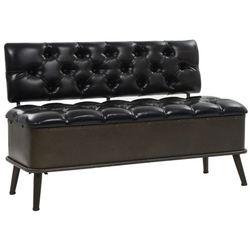 Chunhe Banc de rangement avec dossier Cuir artificiel 120 x 52 x 75 cm AB245769
