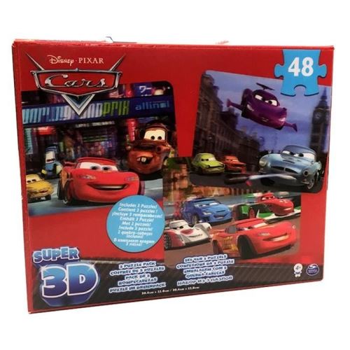 Disney boîte 3 puzzles garçon - image effet 3d spin master 6033051