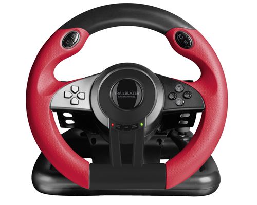 SPEEDLINK TRAILBLAZER Racing Wheel - Stuur en pedalen-set - met bekabeling - zwart - voor Sony PlayStation 3, Microsoft Xbox One, Sony PlayStation 4