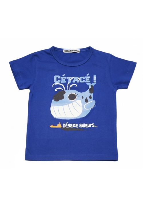 Tshirt coton bio cétacé, taille 2 ans