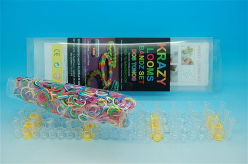 Bracelet élastique : 600 élastiques + Métier à Tisser + Crochets