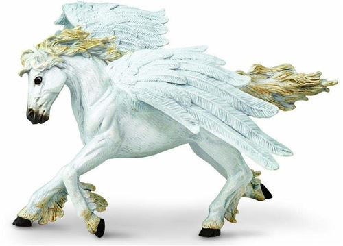 Safari figure Pegasus junior 12,3 x 14,1 cm blanc/dor&eacute;